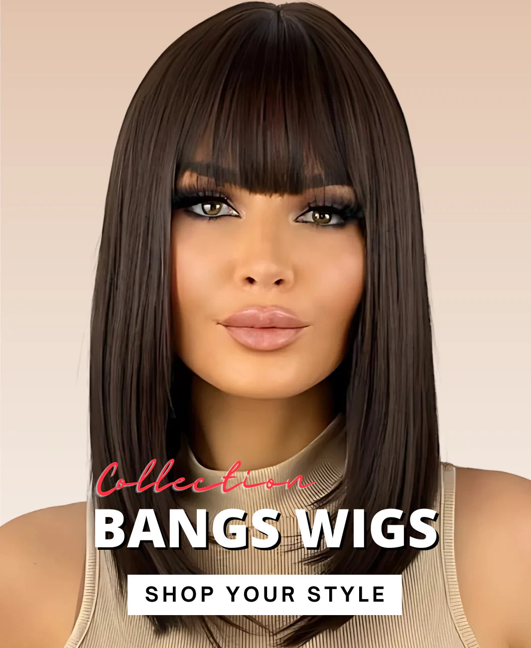 Human Hair Wigs With Bangs