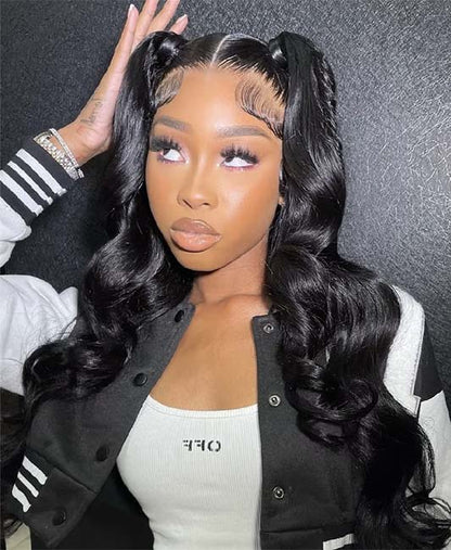 360 black night lace front wig