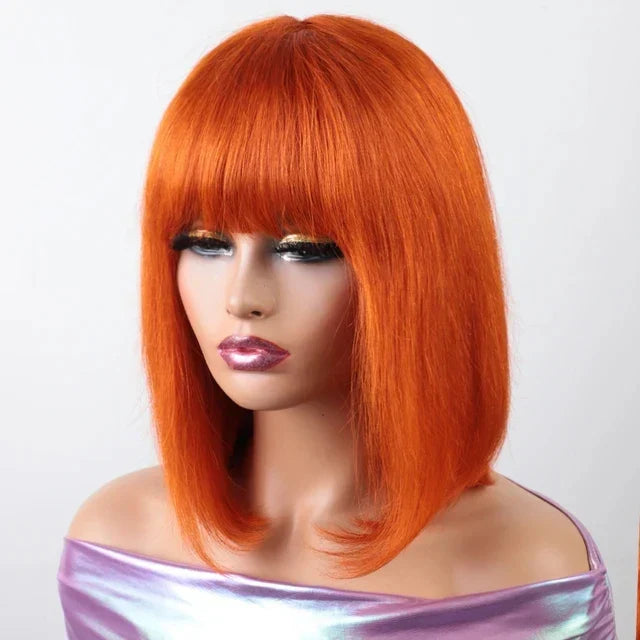 Chic bob wig with bangs