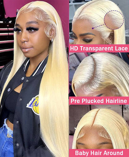 Light blonde lace front wig