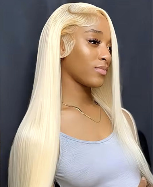 Light blonde lace front wig