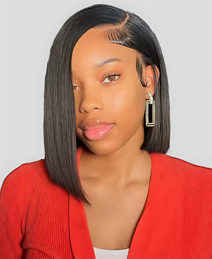 Short bob lace front wig